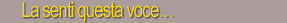 Le rassegne - La senti questa voce...
